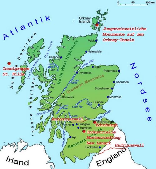 Skotlanti: mielenkiintoiset paikat, maat, Skotlanti, goruma